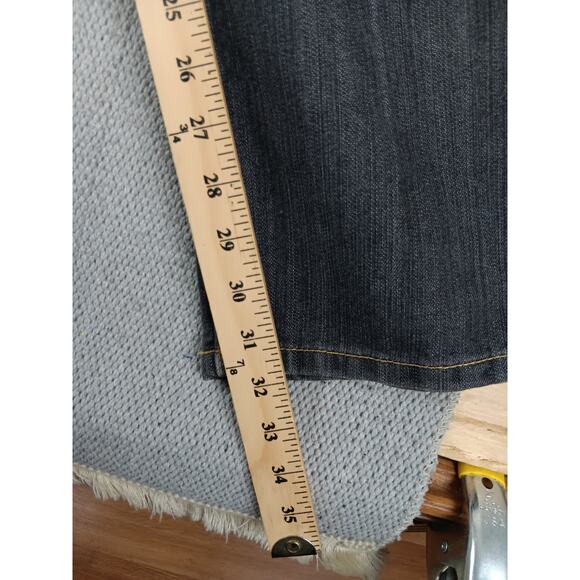 Sean John Clayton Jeans Mens 41X32 Charcoal Fade Slim Straight Fit Flaps Street - Picture 11 of 13